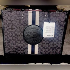 Black And Blue Medium Coach tote